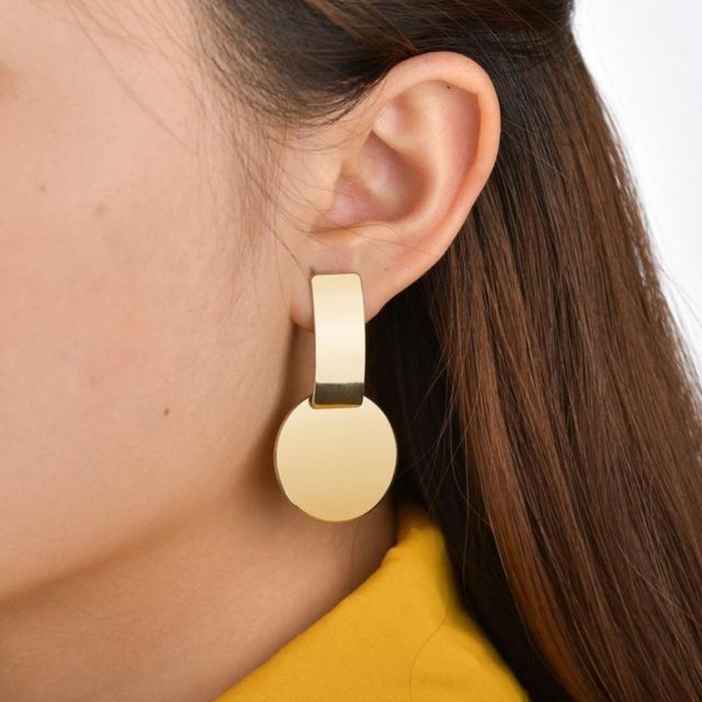 Earrings Women Circle Bohemian Hoop Drop Cute Trendy Jewelry Elegant - Picture 2 of 8